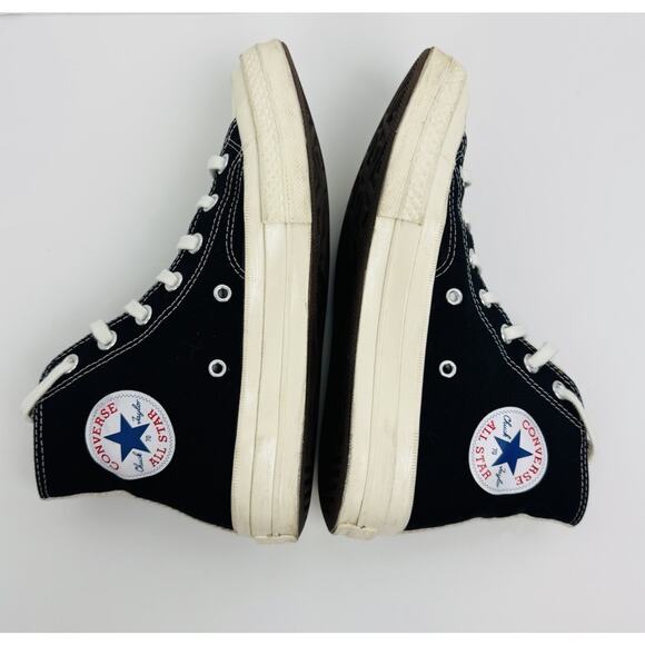 Converse X Play Comme Des Garçons Chuck Taylor High Tops Mens 6 Womens 8 - Picture 4 of 10
